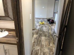 foundation elevation survey in progress