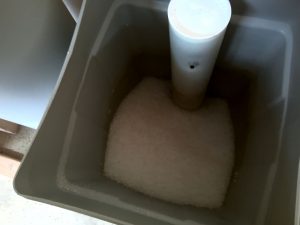 salt inside water softener